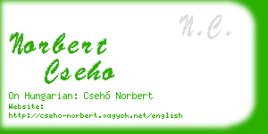 norbert cseho business card