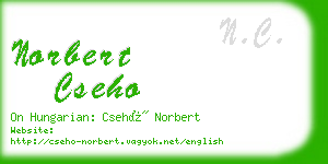 norbert cseho business card